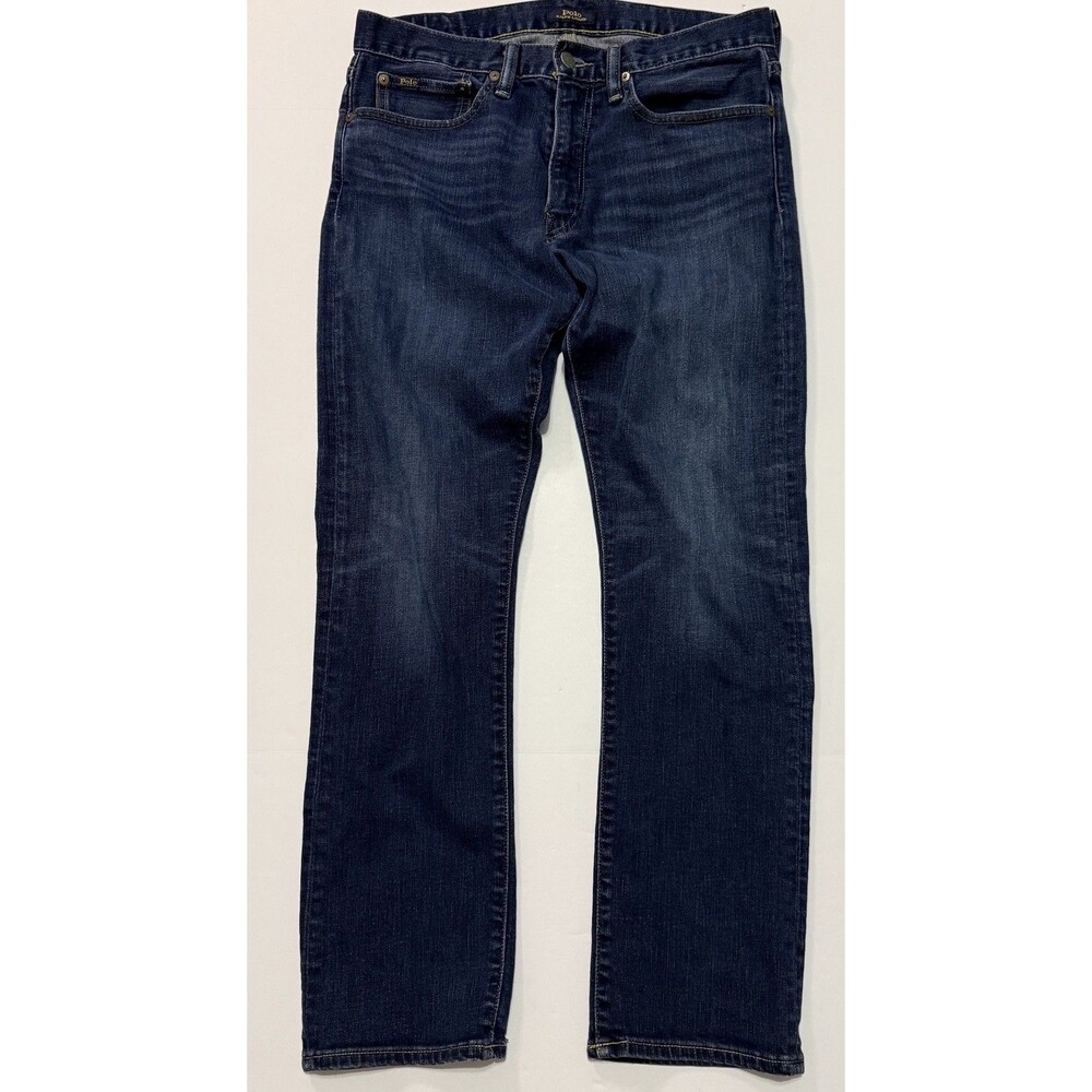 Polo Ralph Lauren Varick Slim Straight Jeans Mens 30x29 Blue Denim